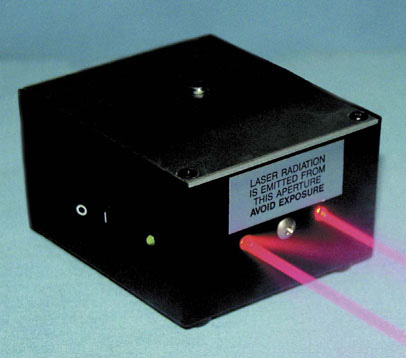 The Laser Scaling Device attaches directly to a camera, enabling the viewer to measure the size of the object.